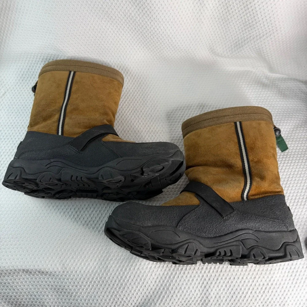 Cabelas Alaskan Guide Shearling Lined Winter Boots Mens 12 Brown Suede Snow